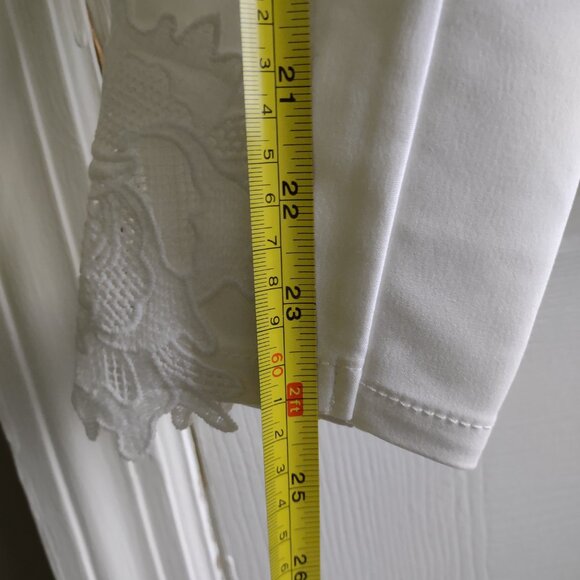 INC stretch cotton blazer with lace - WHBM jackets style - shapely - NWT - Picture 11 of 13